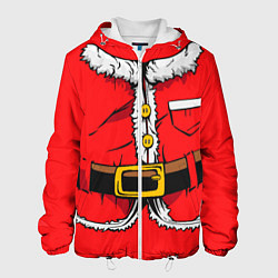 Куртка с капюшоном мужская Санта Клаус, цвет: 3D-белый