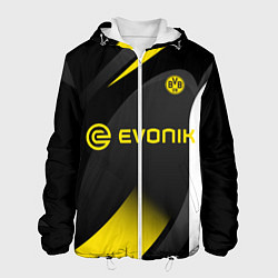 Куртка с капюшоном мужская BORUSSIA DORTMUND, цвет: 3D-белый
