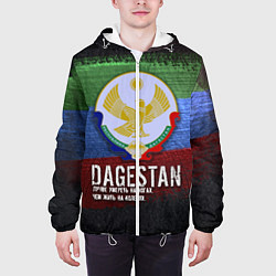 Куртка с капюшоном мужская Дагестан - Кавказ Сила, цвет: 3D-белый — фото 2