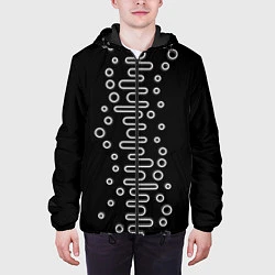 Куртка с капюшоном мужская Волны ТЕСЛА OKO, цвет: 3D-черный — фото 2