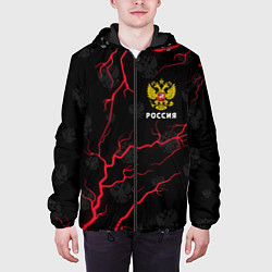 Куртка с капюшоном мужская РОССИЯ RUSSIA, цвет: 3D-черный — фото 2