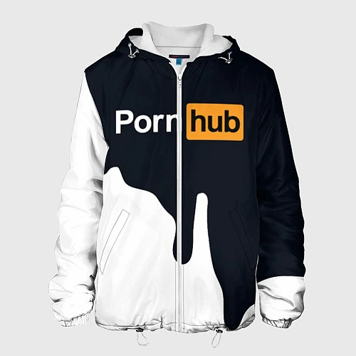 Мужская куртка Pornhub / 3D-Белый – фото 1