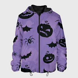 Куртка с капюшоном мужская Фиолетовый хэллоуин, цвет: 3D-черный
