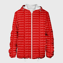 Куртка с капюшоном мужская Death note pattern red, цвет: 3D-белый
