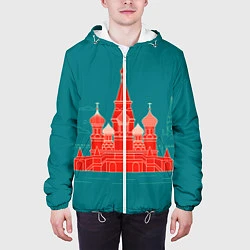 Куртка с капюшоном мужская Москва, цвет: 3D-белый — фото 2