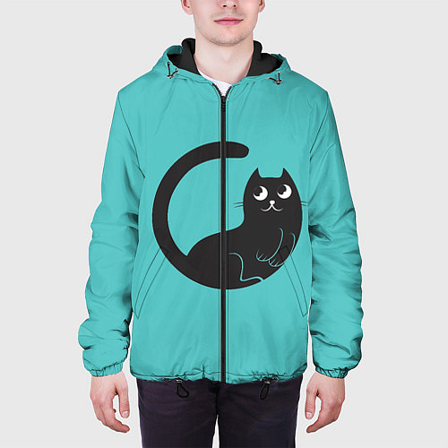 Мужская куртка Чёрный котя / 3D-Черный – фото 3