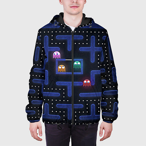 Мужская куртка Pacman / 3D-Черный – фото 3