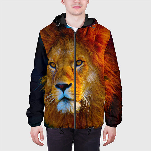 Мужская куртка Лев 3D / 3D-Черный – фото 3