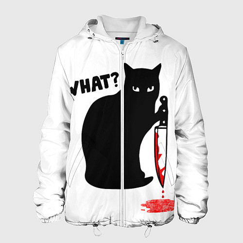Мужская куртка What Cat / 3D-Белый – фото 1