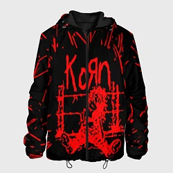 Куртка с капюшоном мужская Korn, цвет: 3D-черный