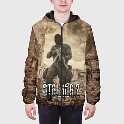 Куртка с капюшоном мужская Stalker 2, цвет: 3D-черный — фото 2