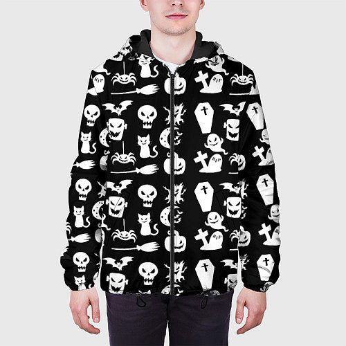 Мужская куртка Halloween / 3D-Черный – фото 3
