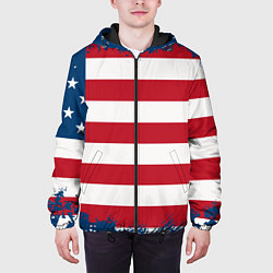 Куртка с капюшоном мужская Америка, цвет: 3D-черный — фото 2