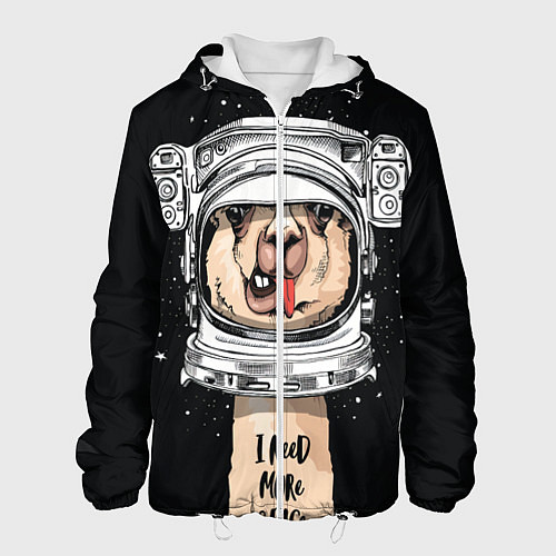 Мужская куртка Космическая Лама / 3D-Белый – фото 1
