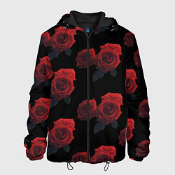 Куртка с капюшоном мужская Роза, цвет: 3D-черный