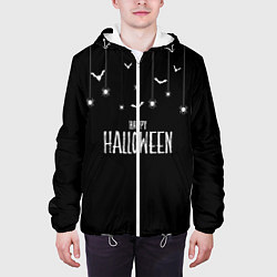 Куртка с капюшоном мужская Happy halloween, цвет: 3D-белый — фото 2