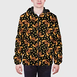 Куртка с капюшоном мужская Стич Хэллоуин, цвет: 3D-черный — фото 2