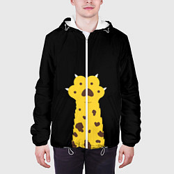 Куртка с капюшоном мужская Лапа тигра, цвет: 3D-белый — фото 2