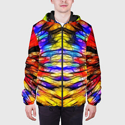 Куртка с капюшоном мужская Батик Краски, цвет: 3D-черный — фото 2