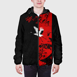 Куртка с капюшоном мужская ЖУРАВЛЬ, цвет: 3D-черный — фото 2