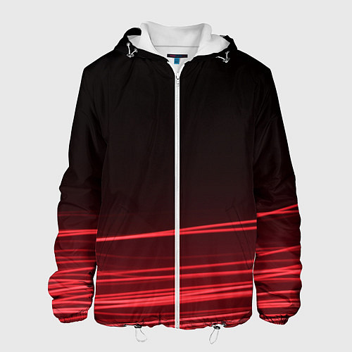 Мужская куртка Красное и Черное / 3D-Белый – фото 1