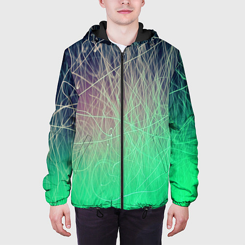 Мужская куртка Текстура / 3D-Черный – фото 3