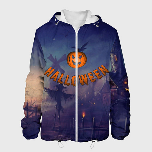 Мужская куртка Halloween Pumpkin / 3D-Белый – фото 1