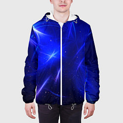 Куртка с капюшоном мужская Космический вихрь, цвет: 3D-белый — фото 2