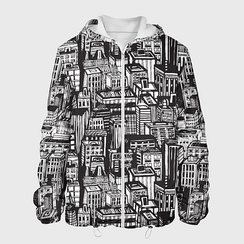 Мужская куртка Бесконечный город / 3D-Белый – фото 1