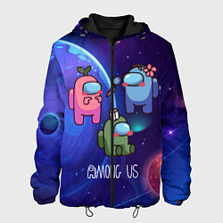 Куртка с капюшоном мужская Among Us Space, цвет: 3D-черный
