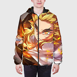 Куртка с капюшоном мужская Клинок Рассекающий Демонов, цвет: 3D-черный — фото 2