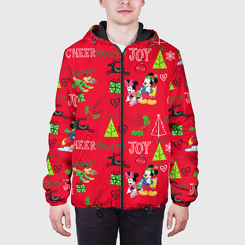 Мужская куртка Mickey & Minnie pattern / 3D-Черный – фото 3