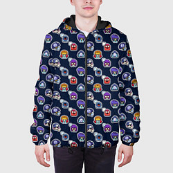 Куртка с капюшоном мужская EMOJI Brawl Stars MONOGRAM, цвет: 3D-черный — фото 2