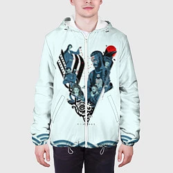 Куртка с капюшоном мужская Викинги, цвет: 3D-белый — фото 2