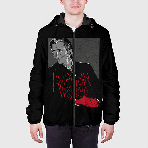 Мужская куртка Американский психопат / 3D-Черный – фото 3