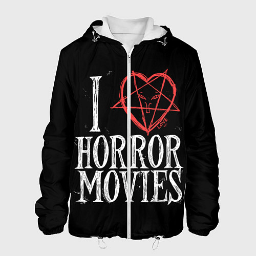 Мужская куртка I Love Horror Movies / 3D-Белый – фото 1