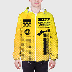 Куртка с капюшоном мужская Киберпанк униформа, цвет: 3D-белый — фото 2