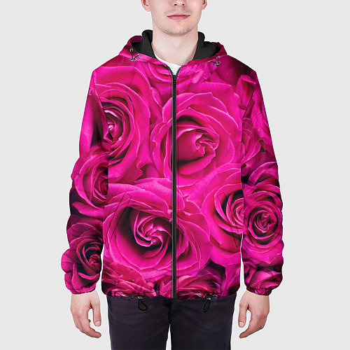Мужская куртка Розы / 3D-Черный – фото 3