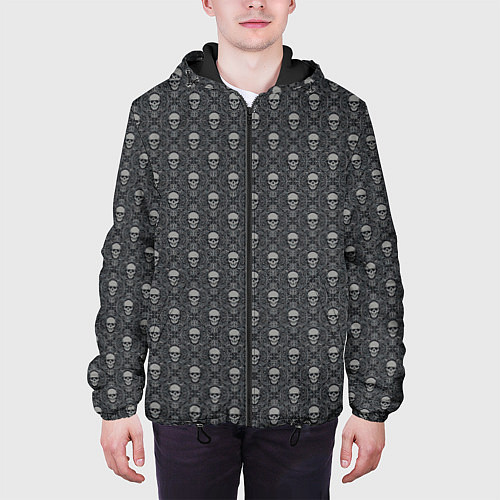 Мужская куртка Готический рисунок / 3D-Черный – фото 3