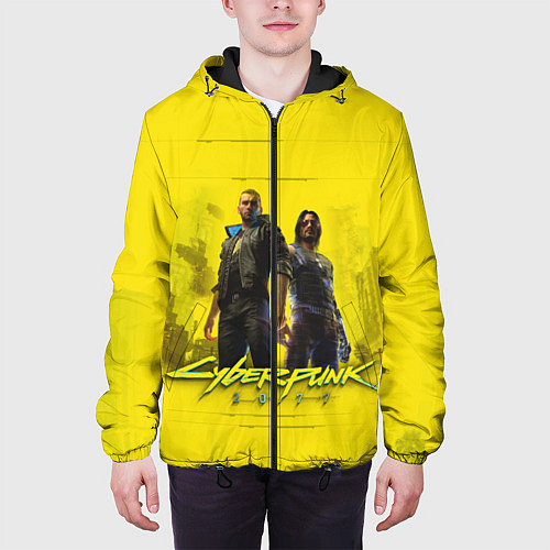 Мужская куртка Киберпанк 2077 / 3D-Черный – фото 3