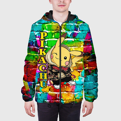 Мужская куртка Pikachu / 3D-Черный – фото 3
