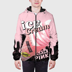 Куртка с капюшоном мужская BLACKPINK ICE CREAM, цвет: 3D-черный — фото 2