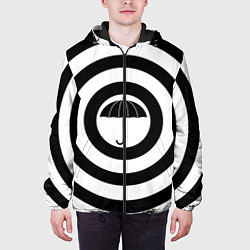 Куртка с капюшоном мужская Узор Академия Амбрелла, цвет: 3D-черный — фото 2