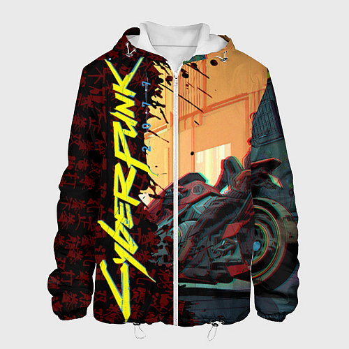 Мужская куртка Киберпанк / 3D-Белый – фото 1