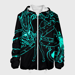 Куртка с капюшоном мужская Neon Dragon, цвет: 3D-белый