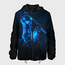 Куртка с капюшоном мужская Космический Волк, цвет: 3D-черный