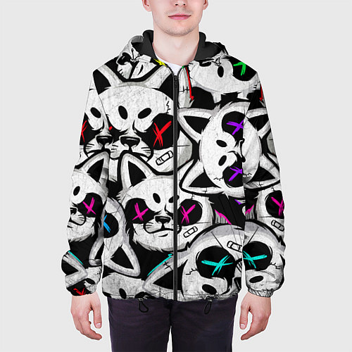 Мужская куртка Злые панды / 3D-Черный – фото 3