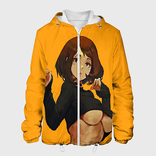 Мужская куртка Uraraka Ahegao Урарака / 3D-Белый – фото 1