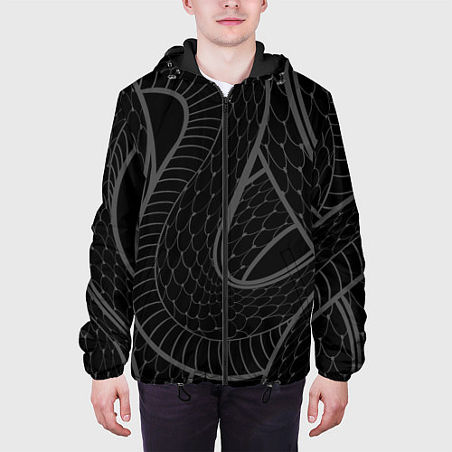 Мужская куртка Змеи / 3D-Черный – фото 3