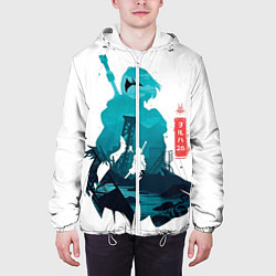 Куртка с капюшоном мужская NIER AUTOMATA 2B, цвет: 3D-белый — фото 2